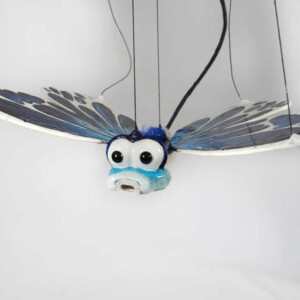MARIONETA MARIPOSA AZUL DE BURBUJAS
